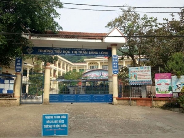 Trường Tiểu học Thị Trấn Bằng Lũng, huyện Chợ Đồn nơi tập trung các ca sốt cao do cúm B. Ảnh Cổng thông tin huyện Chợ Đồn, Bắc Kạn.