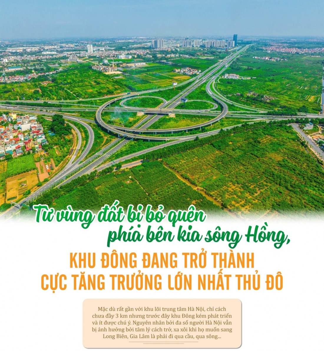 Cơ sở hạ tầng đóng vai trò then chốt trong cải thiện tiềm năng phát triển của bất động sản phía Đông