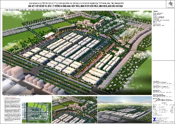 Quy hoạch chi tiết xây dựng tỷ lệ 1/500 khu dân cư, tái định cư số 02 Hoằng Đại, TP Thanh Hoá.
