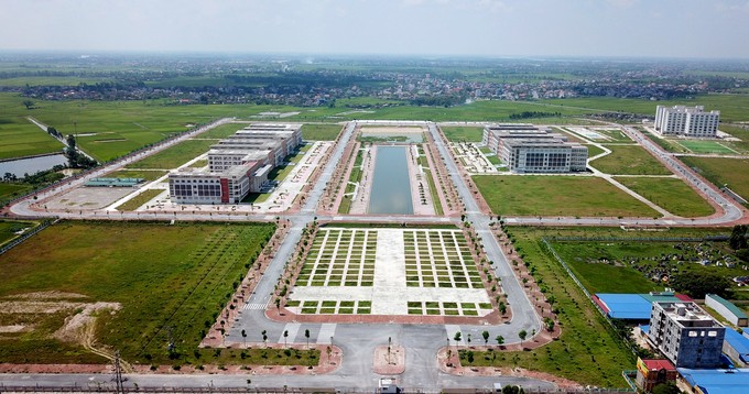 Khu đô thị đại học Phố Hiến sau nhiều năm chậm tiến độ. 