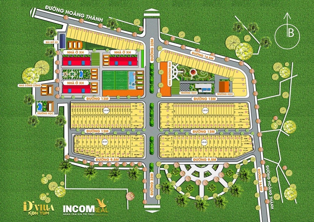Mặt bằng phân lô dự án D’Villa Kon Tum
