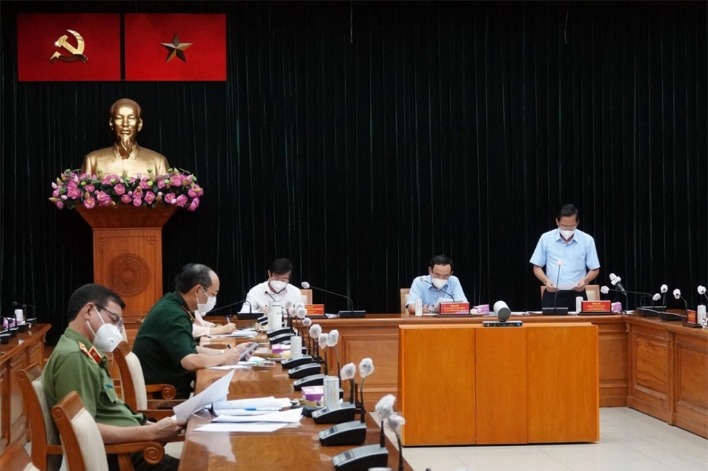 Chủ tịch TP Hồ Chí Minh Nguyễn Thành Phong phát biểu. Nguồn: Hà An