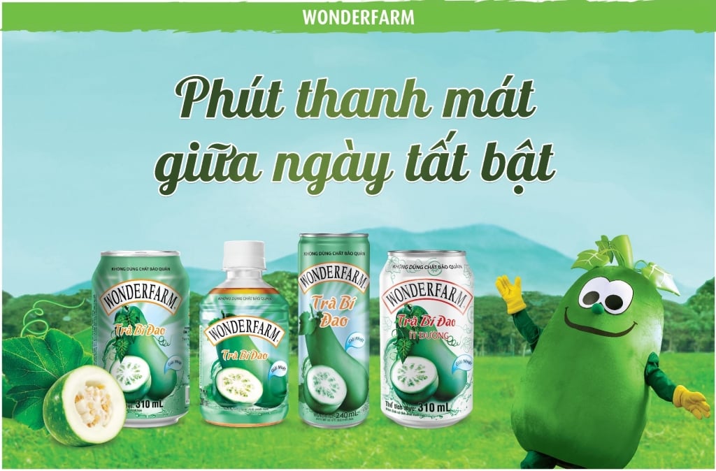 Sản phẩm Trà bí đao Wonderfarm quen thuộc của Interfood.