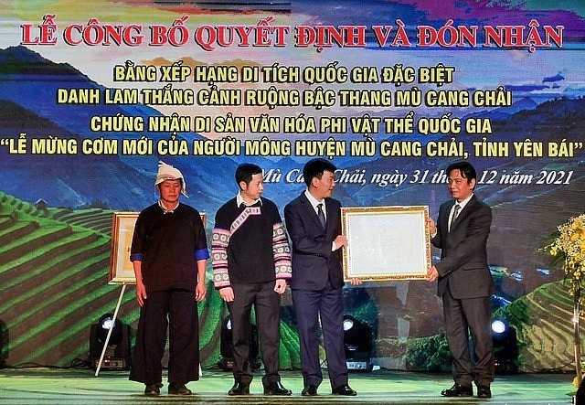 Ruộng bậc thang Mù Cang Chải được xếp hạng Di tích quốc gia đặc biệt (ảnh: Vũ Tuấn)