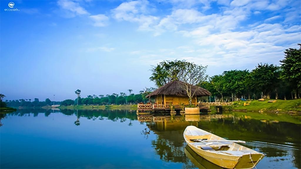 Màu xanh là màu đặc trưng của KĐT Ecopark