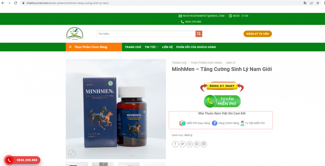 quảng cáo sản phẩm thực phẩm bảo vệ sức khỏe MINHMENs sai quy định của pháp luật về quảng cáo, có dấu hiệu lừa dối người tiêu dùng