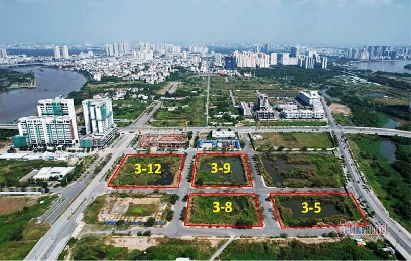 Các lô đất được tổ chức đấu giá tại khu đô thị mới Thủ Thiêm (TP HCM) và sau đó doanh nghiệp đã bỏ cọc