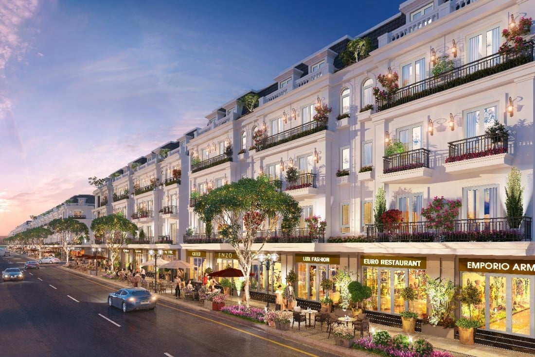 Dòng sản phẩm shophouse tại Eurowindow Twin Parks ghi điểm thị trường nhờ mặt tiền rộng trên các tuyến phố sầm uất, thuận tiện kinh doanh buôn bán