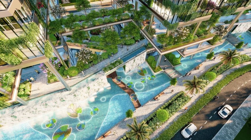 Hàng cây, thác tràn và suối nhiệt đới giữ cho không khí luôn thuần khiết, trong lành
