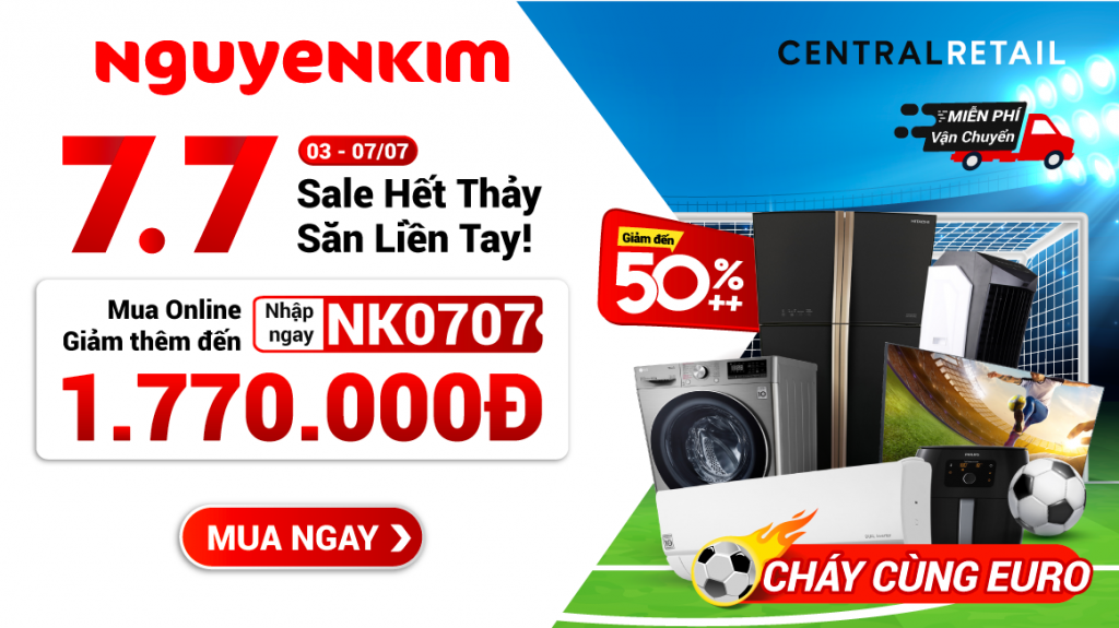 Khuyến mãi ngày 05/07: Mua hàng online nhận giảm sốc tới  tại Nguyễn Kim