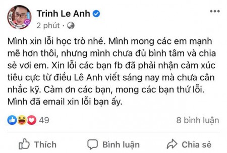 Nam giảng viên, MC VTV có lời lẽ mỉa mai sinh viên trên mạng xã hội