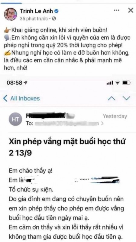 Nam giảng viên, MC VTV có lời lẽ mỉa mai sinh viên trên mạng xã hội