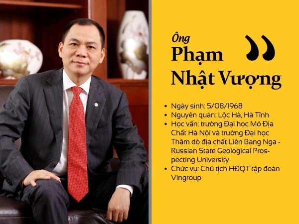 Chân dung vị tỷ phú USD Phạm Nhật Vượng.