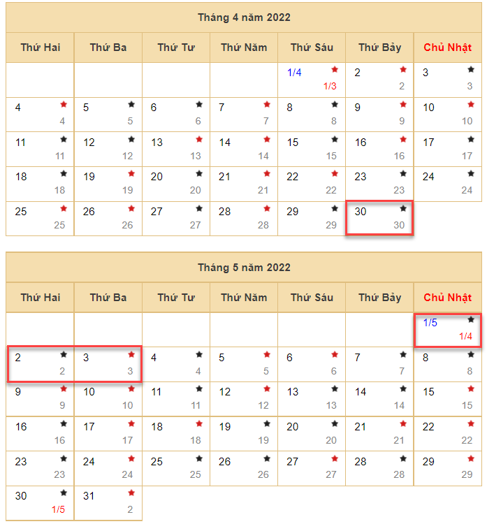 Dịp lễ 30/4 và 1/5 năm 2022 người lao động sẽ được nghỉ 4 ngày liên tục từ 30/4 đến hết ngày 3/5.