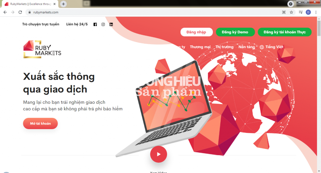 Unispace Corp Việt Nam đang tư vấn, môi giới đầu tư giao dịch chứng khoán quốc tế ảo “chui” tại Rubymarkets.com?