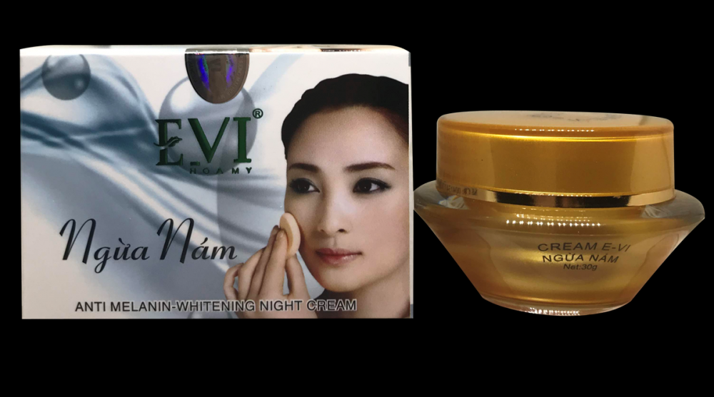 Cục Quản lý Dược thông báo: 1. Đình chỉ lưu hành, thu hồi trên toàn quốc lô sản phẩm EVI Cream ngừa nám (số lô: 003A; ngày sản xuất: 02/12/2020; HSD: 3 năm kể từ ngày sản xuất; trên nhãn ghi: “số CB: 004154/17/CBMP-HCM; Cty TNHH SX - TM Hoa Mỹ; số 83 đường Trần Văn Kiểu, phường 10, quận 6, Tp. HCM”)