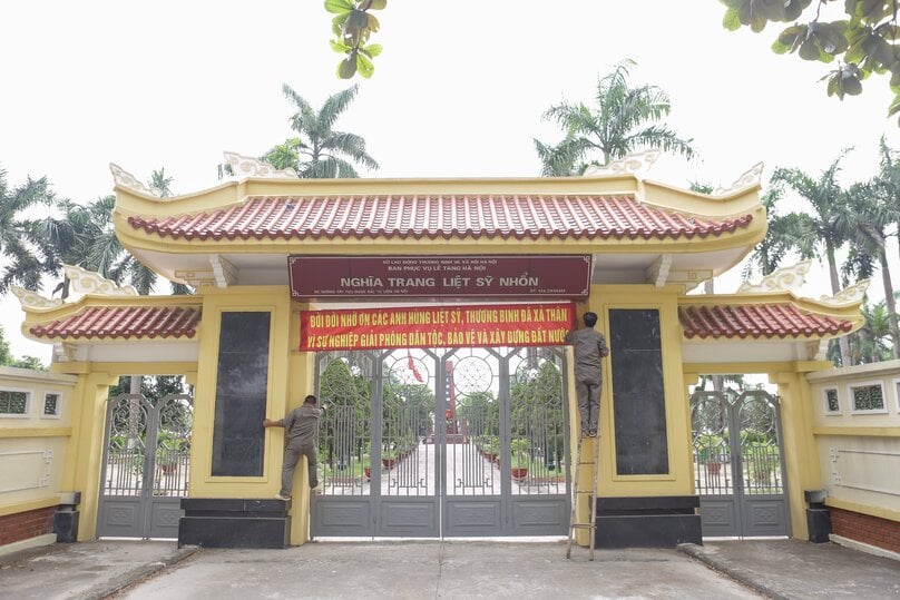 Nghĩa trang Liệt sĩ thành phố Hà Nội nơi an nghỉ cuối cùng của 3 chiến sĩ.