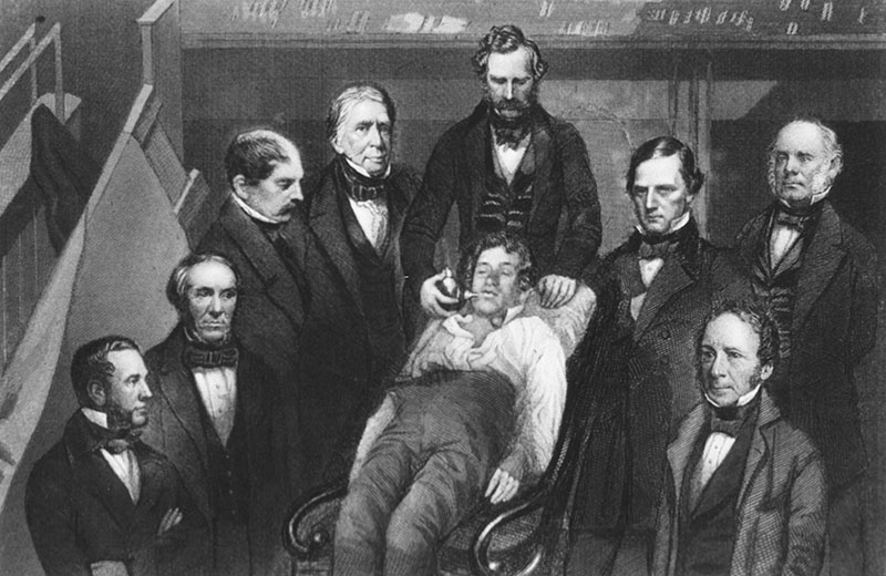 Ngày 16/10/1846, William TG Morton đã sử dụng ether sulfuric để gây mê cho một người đàn ông cần phẫu thuật cắt bỏ khối u mạch máu ở cổ.