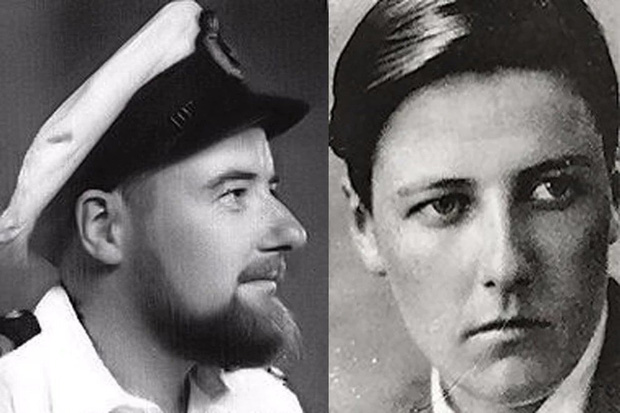 Hình ảnh Michael Dillon sau khi chuyển giới (bên trái) và hình ảnh trước đó của bà (bên phải).