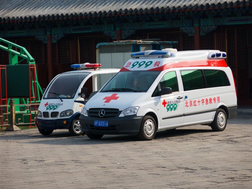 Xe cứu thương tại Bắc Kinh (Trung Quốc).