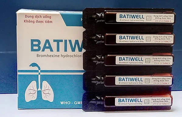 Cục Quản lý Dược yêu cầu thu hồi toàn quốc lô thuốc dung dịch uống Batiwell do Công ty Cổ phần 23 tháng 9 sản xuất.