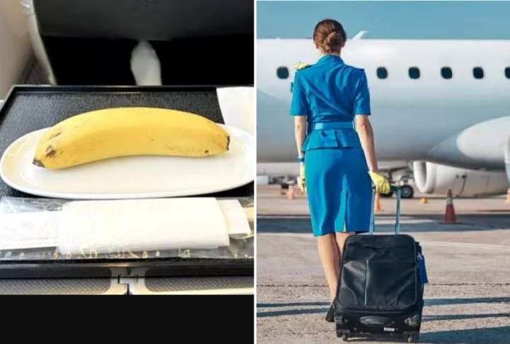 Nữ tiếp viên hàng không thường mang theo một quả chuối lên máy bay