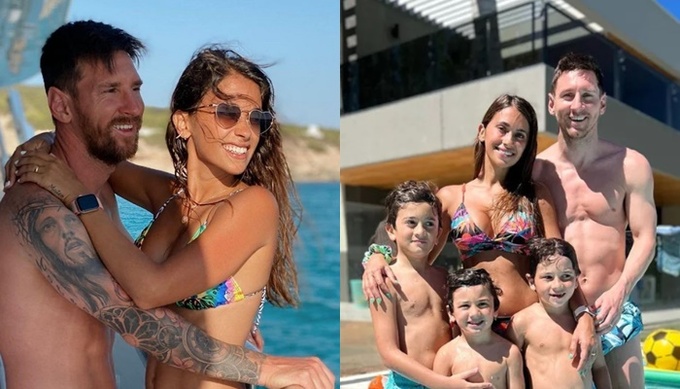 Lionel Messi và vợ Antonela Roccuzzo tận hưởng kỳ nghỉ xa hoa ở Formentera, Tây Ban Nha. Ảnh: Intagrams