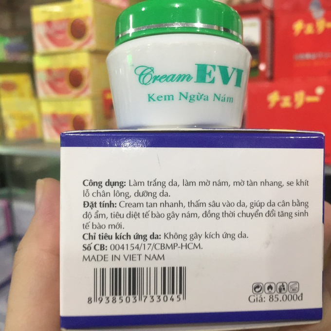 Bộ Y tế thu hồi toàn quốc kem ngừa nám EVI Cream kém chất lượng. Ảnh minh họa: IT