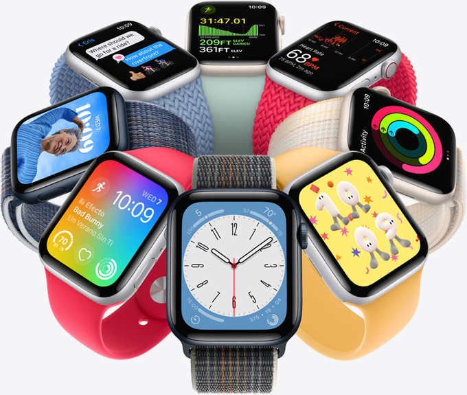 Nhiều mẫu Apple Watch được ra mắt với giá từ thấp lên cao. Ảnh: Apple