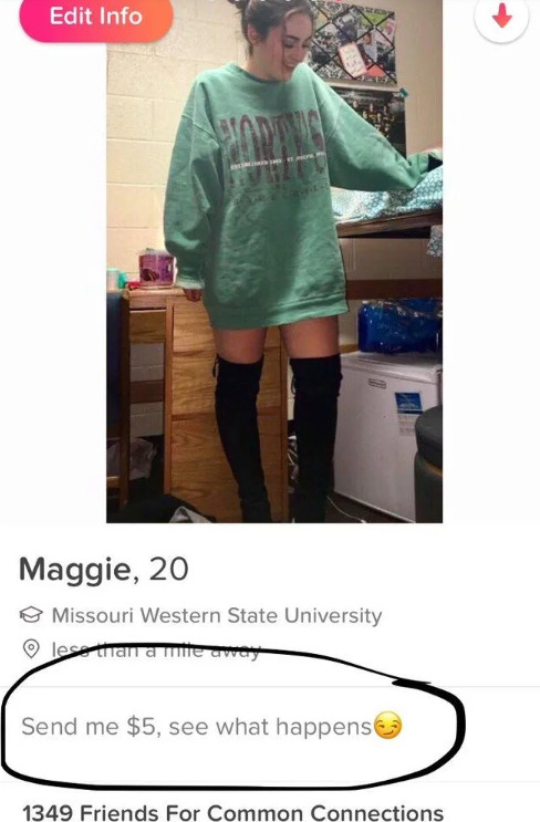 Dòng mô tả của Maggie Archer gây chú ý trên Tinder. 