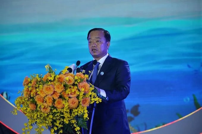 Ông Huỳnh Quốc Việt - Chủ tịch UBND tỉnh Cà Mau phát biểu 