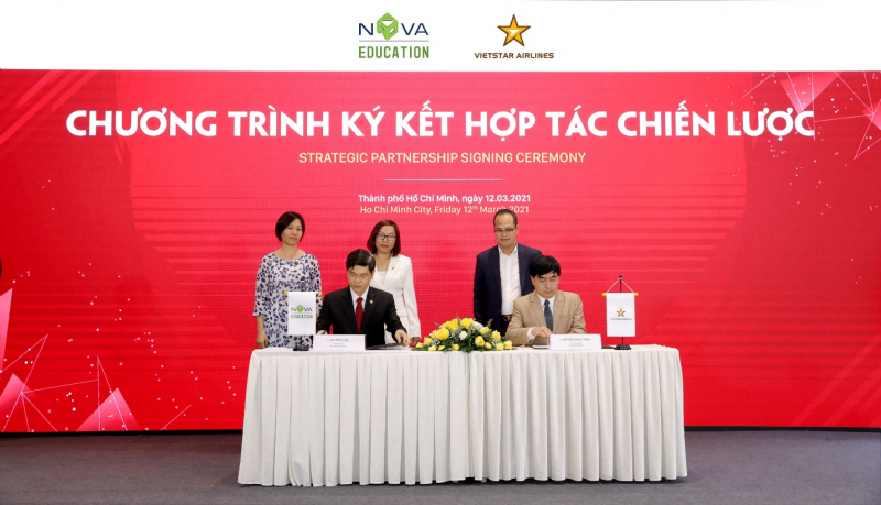 Nova Education Group và Vietstar Airlines ký kết hợp tác chiến lược.