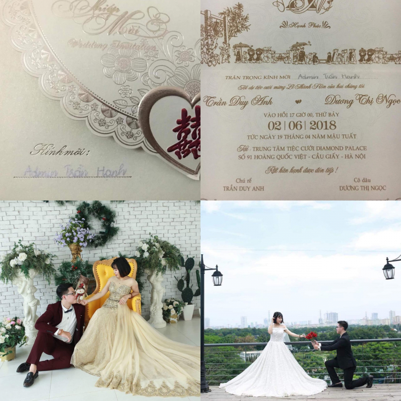 Thiệp và ảnh cưới của cặp đôi Duy Anh - Ngọc An
