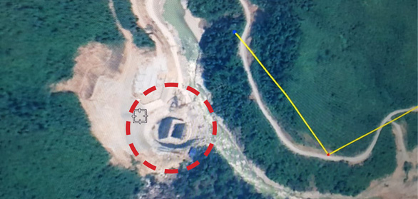 Vị trí thủy điện Rào Trăng 3 nghi có thể diễn ra sự cố sạt lở trên Google Map. (Ảnh: Tuoitre)