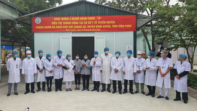 Hai bệnh nhân mắc COVID-19 tại phòng khám đa khoa khu vực Quang Hà đã được điều trị khỏi.