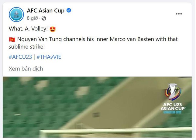 Trang chủ AFC so sánh Văn Tùng với Van Basten.