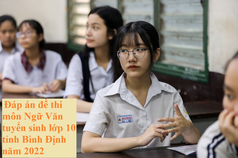 Đáp án đề thi môn Ngữ Văn tuyển sinh lớp 10 tỉnh Bình Định năm 2022
