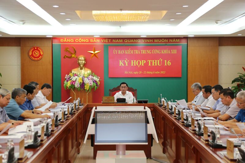 Từ ngày 20 đến ngày 22/6/2022, tại Hà Nội, Ủy ban Kiểm tra Trung ương đã họp Kỳ thứ 16