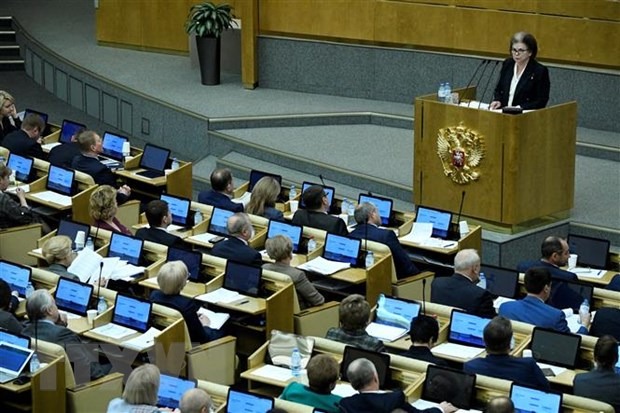 Một phiên họp Hạ viện Nga ở Moskva. (Ảnh: AFP/TTXVN)