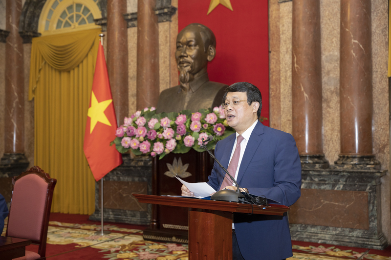 Thứ trưởng Bộ Xây dựng Bùi Hồng Minh phát biểu.