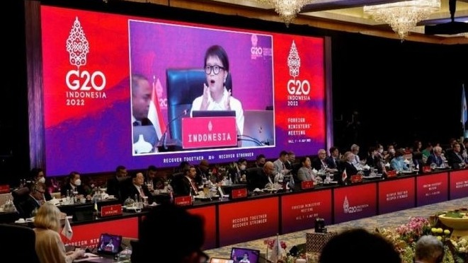 Hội nghị Ngoại trưởng G20. Ảnh: Jakarta Post.