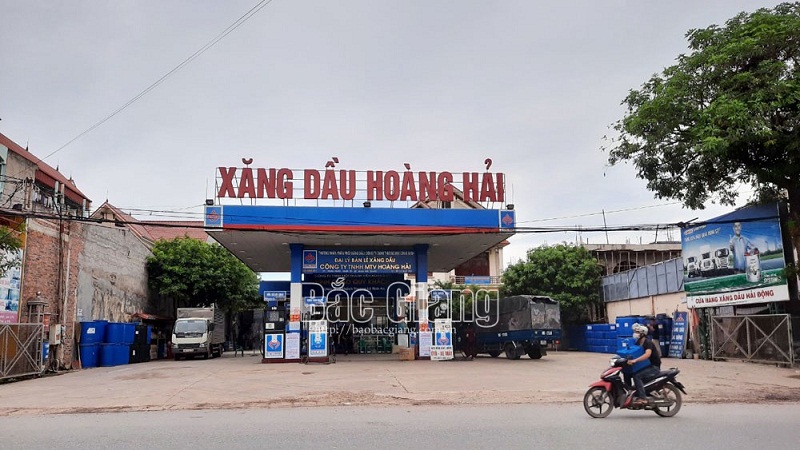 Cửa hàng xăng dầu Hoàng Hải (Bắc Giang) - nơi người dân phản ánh việc mua 500 nghìn tiền xăng nhưng hút ra chỉ 9.5 lít. (Ảnh: Báo Bắc Giang).