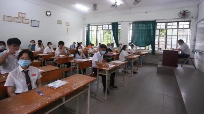 Thí sinh dự thi THPT 2022 tại Đà Nẵng. Ảnh: Báo Giao Thông.
