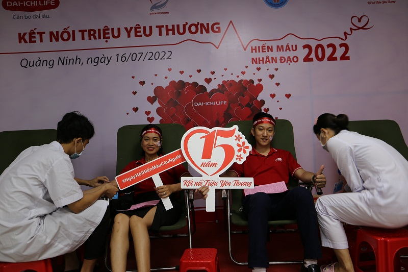 Bảo hiểm nhân thọ Dai-ichi Life Việt Nam triển khai Chương trình 'Kết nối Triệu Yêu Thương - Hiến máu nhân đạo 2022' tại Quảng Ninh.