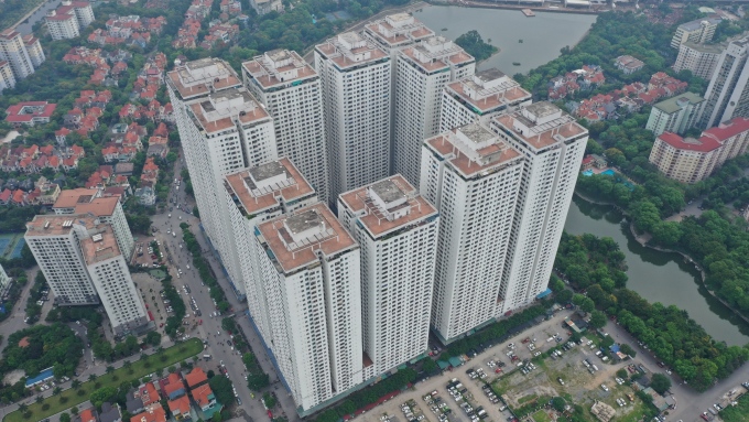 Theo dữ liệu của Batdongsan.com.vn, 7 tháng đầu năm nay, mức độ tăng giá của chung cư Hà Nội cao hơn TP.HCM. (Ảnh minh họa)