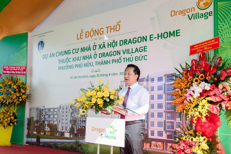 Ông Hoàng Tùng - Chủ tịch UBND TP Thủ Đức mong muốn có thêm nhiều dự án như Dragon E-Home để nâng cao chất lượng cuộc sống người dân.