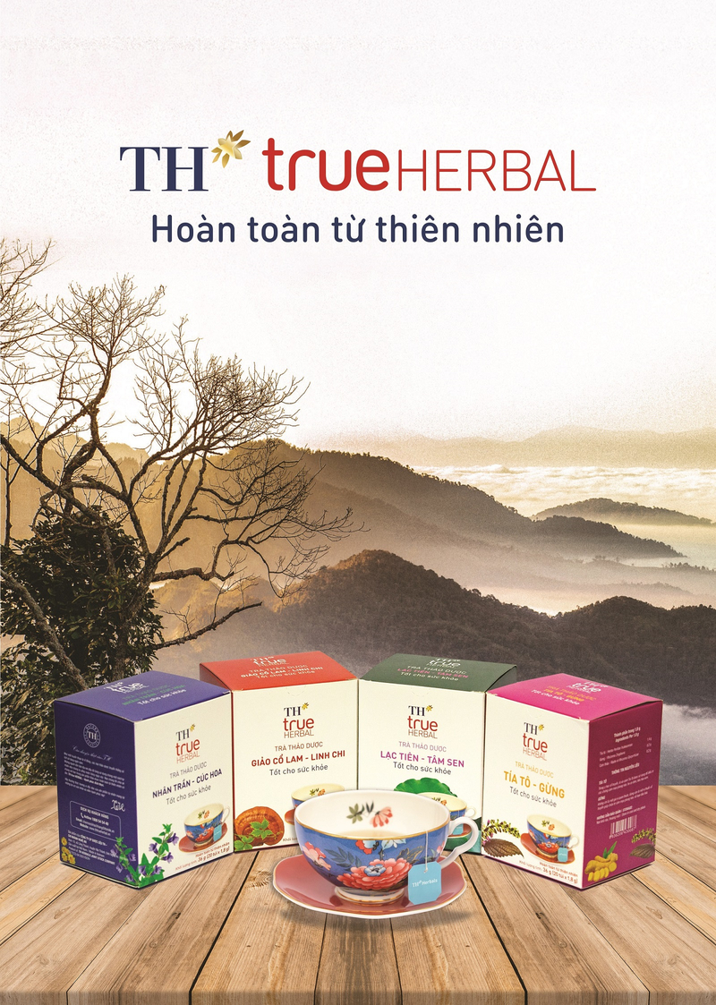 Bộ 4 sản phẩm Trà thảo dược túi lọc TH true HERBAL