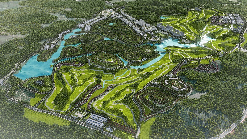Phối cảnh tổng thể dự án Văn Lang Empire Golf Club.