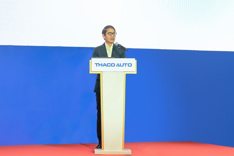 Chủ tịch HĐQT THACO Trần Bá Dương phát biểu tại Hội nghị.