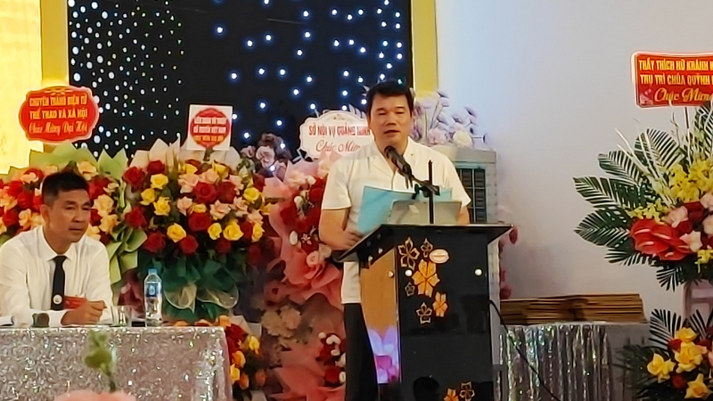 TS Nguyễn Ngọc Anh, chủ tịch Liên đoàn VCT Việt Nam phát biểu chỉ đạo Đại hội.